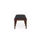 Lesro Lenox Wood 3 Seat Bench Wood Frame, Walnut, MD Black Upholstery LW3001 - alternate 2